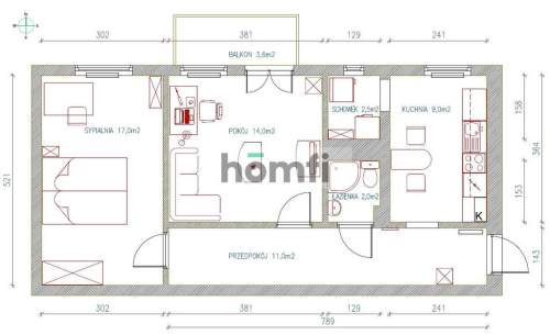 2-pokojowe mieszkanie w centrum balkon parking