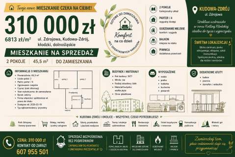 Sprzedam Mieszkanie w Uzdrowisku blisko centrum