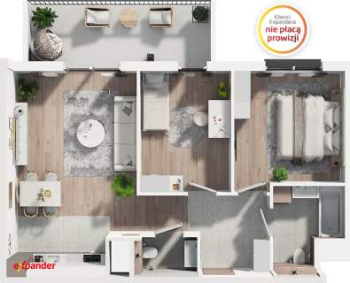 Jeżyce Swobodny metraż Dodatkowe WC Balkon