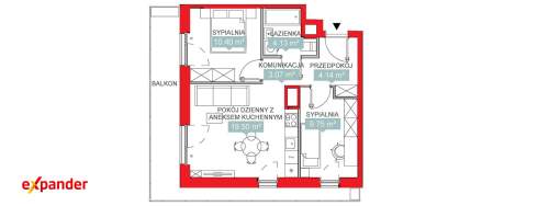 Rogowy Balkon o pow 16 m2 na płd-zach
