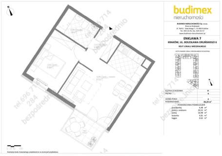Mieszkanie i komórka 40,29m2 i 1,98m2 ul. Orlińskiego 6