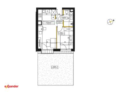 20/80 2 pokoje 36 m2 33 m2 ogród