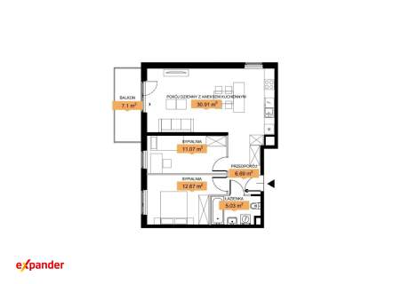 Nowe osiedle / 3-pokojowe mieszkanie 66m2 / duży balkon