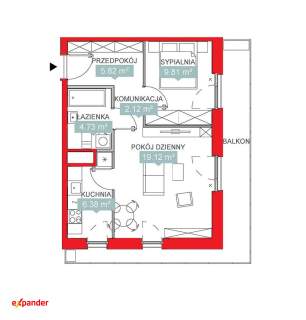 Stan P. Klucz lub Developerski- Rogowy Balkon 15m2