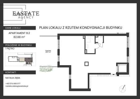 Apartament 83 m z tarasem na dachu / Orłowo
