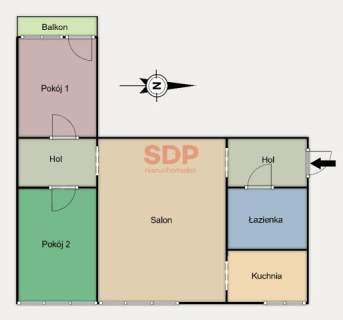 3 pokoje z balkonem - Łódź Górna
