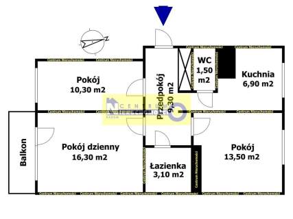 Zamłynie, M4 60,90 m2, ul. Szeroka