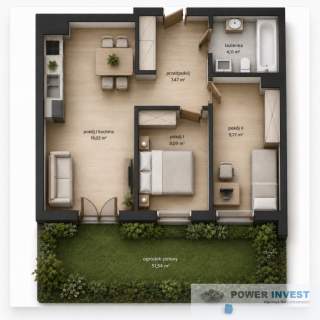Od południa Ogródek 51,5 m2 0 prowizji