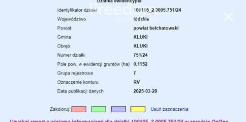 Działki Kluki-Podwódka