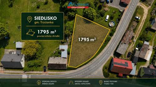 Działka budowlana na sprzedaż, 1795 m2, Siedlisko