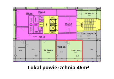 Biuro do wynajęcia, Łódź 45,84 m parking ochrona