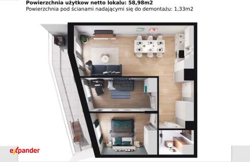 z balkonem większym niż niejedna kuchnia Żerań