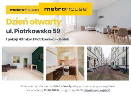 Kawalerka 43 m Piotrkowska 59 Pod inwestycję