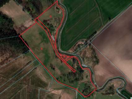 działka nad rzeką Guber natura, cisza, historia