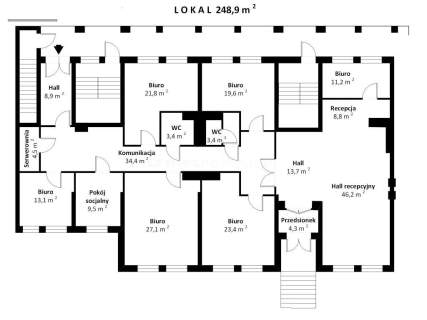 Lokal biurowy, Sadyba Mokotów 248,9 m., parter.