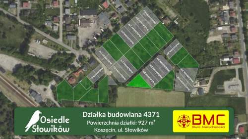 Działka budowlana Koszęcin ul. Słowików 927m2