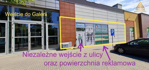 Lokal z zewnętrznym wyjściem z galerii w centrum