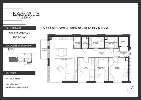 Apartament 107m2 w prestiżowej inwestycji / Orłowo