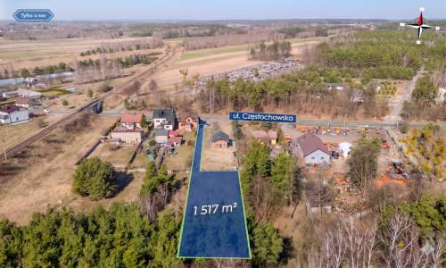 Działka mieszkaniowa 1517 m2/ Panki