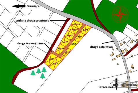 Na raty Działki budowlane na skraju wsi.