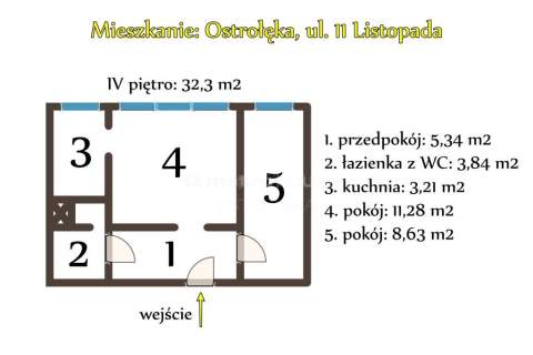 Ostrołęka 2-pokojowe zadbane mieszkanie