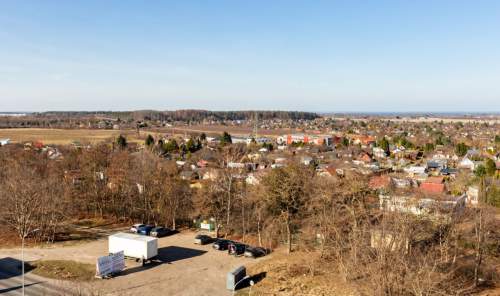 Piękny widok na zatokę i panoramę miasta
