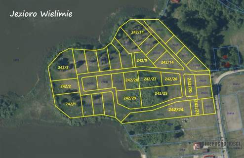 Wyjątkowe, uzbrojone działki nad jeziorem Wielimie