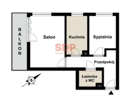 REZERWACJA 2 pokoje z osobną kuchnią i balkonem na Gądowie