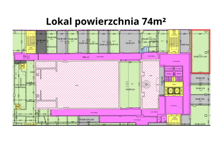 Lokal biurowy do wynajęcia, Łódź 73,75 m 1. piętro
