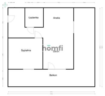 2 pokoje Przy Wiślanych Tarasach Balkon