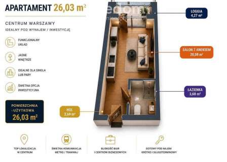 Apartament inwestycyjny w Śródmieściu