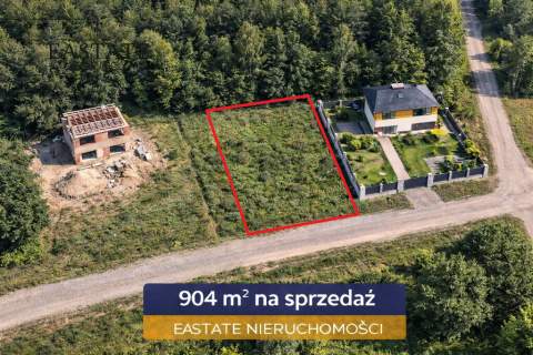 Działka budowlana 904 m spokojna okolica, dojaz