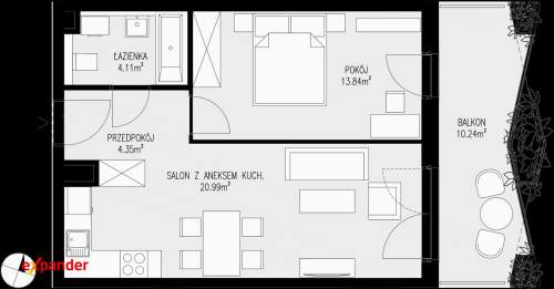 2 Pokoje Balkon W ZIELENI