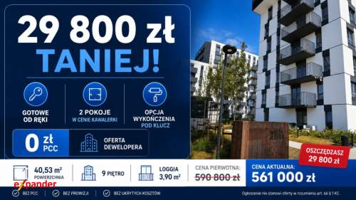Rabat 29 800 zł na gotowe mieszkanie