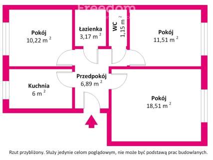 Blisko Warszawy 57,5m2, 3 pokoje Grójec