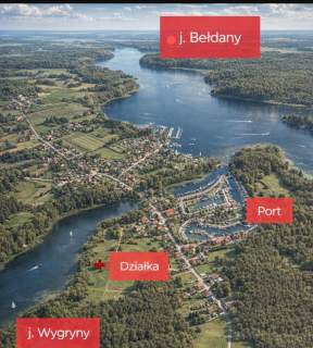 Piękna działka z linią brzegową jeziora Wygryny w Wygrynach