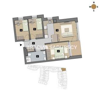 Dostępne mieszkania od 25m2 do 63m2. 