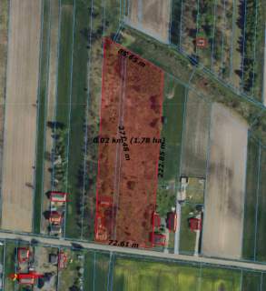 Grunt 2,9677 ha   Radostków Wieś, gm. Mykanów
