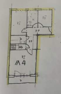 mieszkanie do remontu 49.5 m2, 3 pokoje