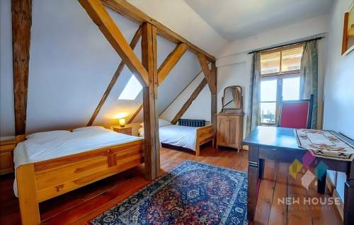 Zdory, dom z bala na działce 6471 m2, basen, sauna