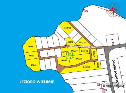 Wyjątkowe, uzbrojone działki nad jeziorem Wielimie