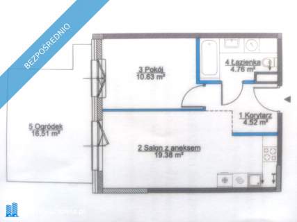 40 m2 / 2 POKOJE / OGRÓDEK / GARAŻ / BLISKO METRA - bezpośrednio...