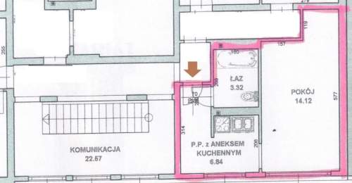 Bytom Piekarska 24,28 m2 Blok, C.O.
