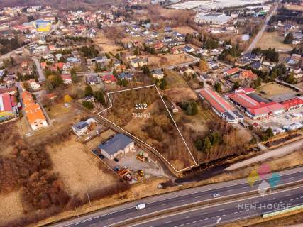 Działka inwestycyjna, S7, MPZP, media 7 352 m2