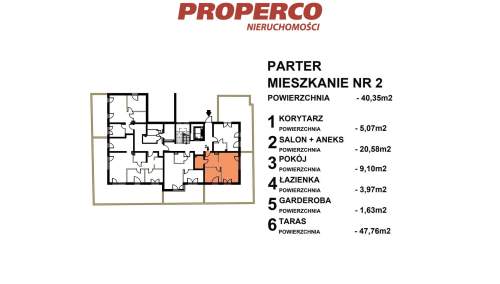 Mieszkanie 2pok., parter, 40,35m2, Kielce, Czarnów