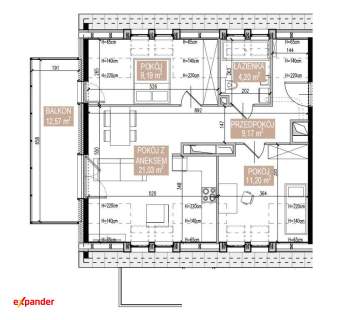 Atrakcyjny apartament 3-pokojowy z balkonem Krzyki ul. Borowska