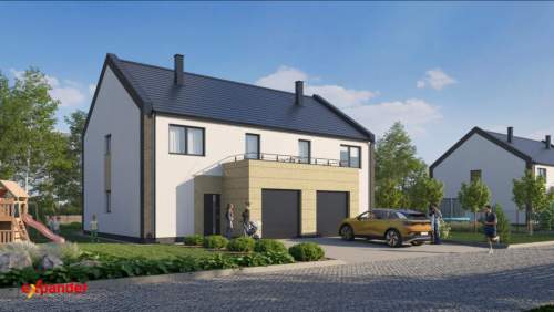 Bliźniaki z dużą działką 460 m2 Kameralna zabudowa 7 budynków