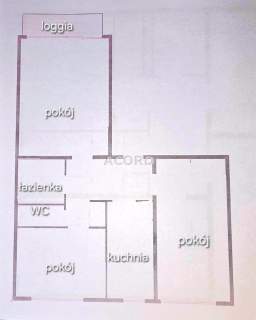 Bielany 54,8 m2 z ładnym rozkładem i loggią