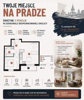 Przestronne mieszkanie z balkonem na Pradze Północ