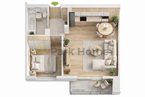 Nowe 2-pokojowe mieszkanie 41,43 m2